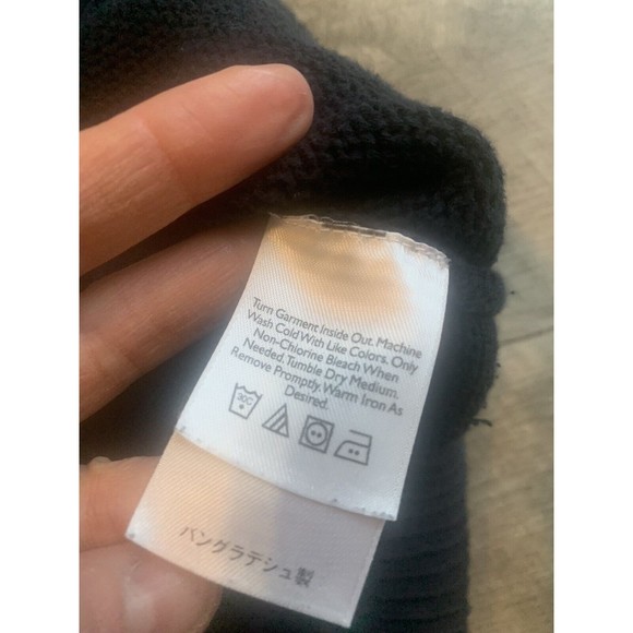 Eddie Bauer Mens L Crew Neck Long Sleeve Knit Sweater Navy 100% Cotton - Picture 4 of 9